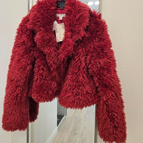 NWT Sz S Band of the Free Faux Fur Jacket - Picture 1 of 5